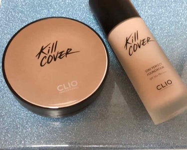 CLIO キル カバー ファンウェア クッション エックスピーのクチコミ「CLIOのリキッドファンデを買ったのでクッションファンデとの使い心地比較をしてみました。

写.....」（1枚目）