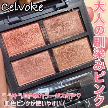 ヴァティック アイパレット 02 エマージュピンク/Celvoke/パウダーアイシャドウを使ったクチコミ（1枚目）