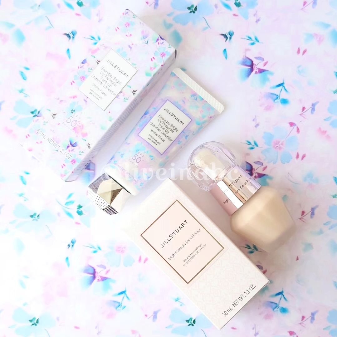 エブリデイブライト UVプロテクター トーンアップシマーラベンダー ホワイトフローラル/JILL STUART/日焼け止めジェルを使ったクチコミ（1枚目）
