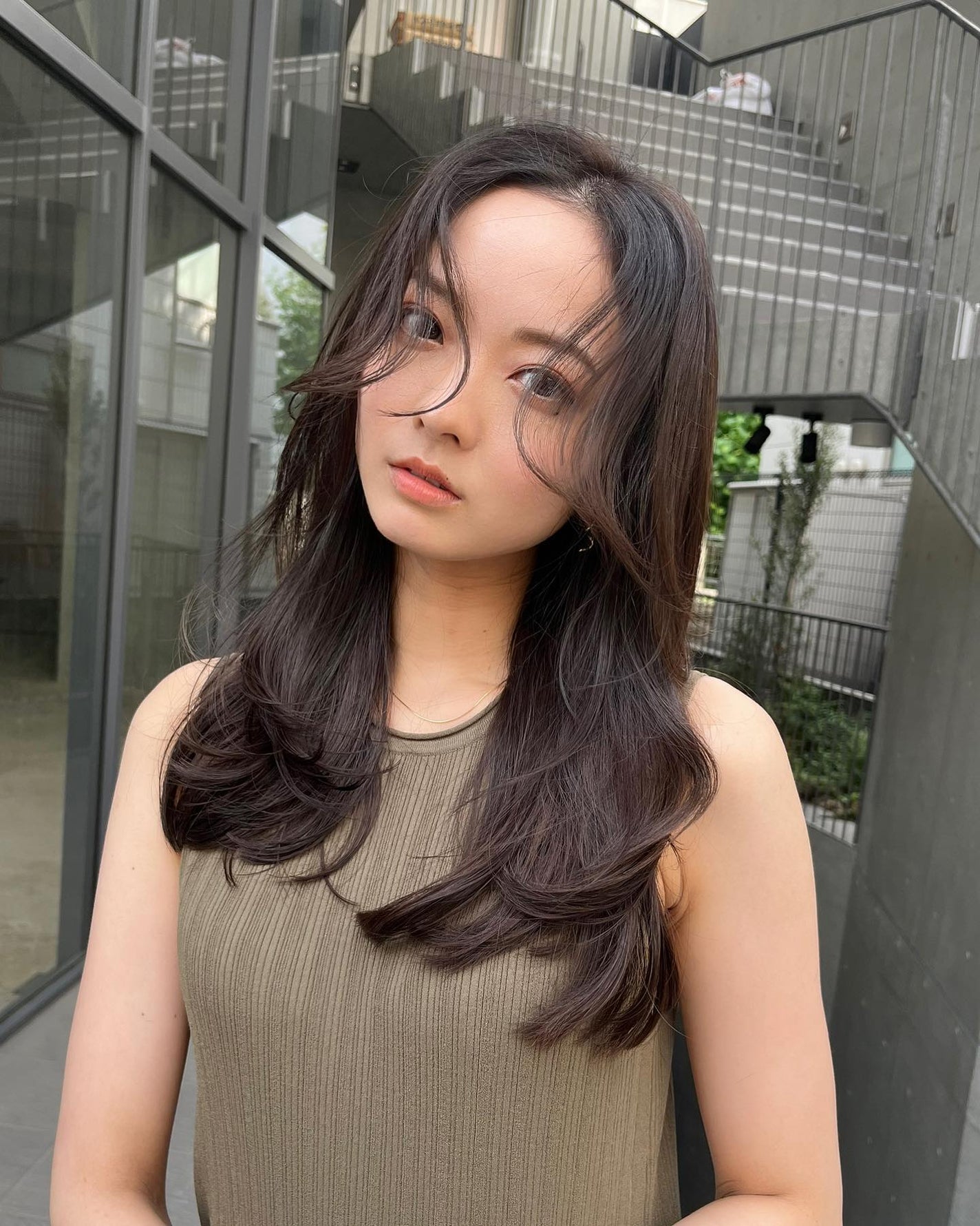 HARUNA on LIPS 「.りこちゃんトーンダウンして肌に合うカラーに✨.毛先5センチ以..」(3枚目)