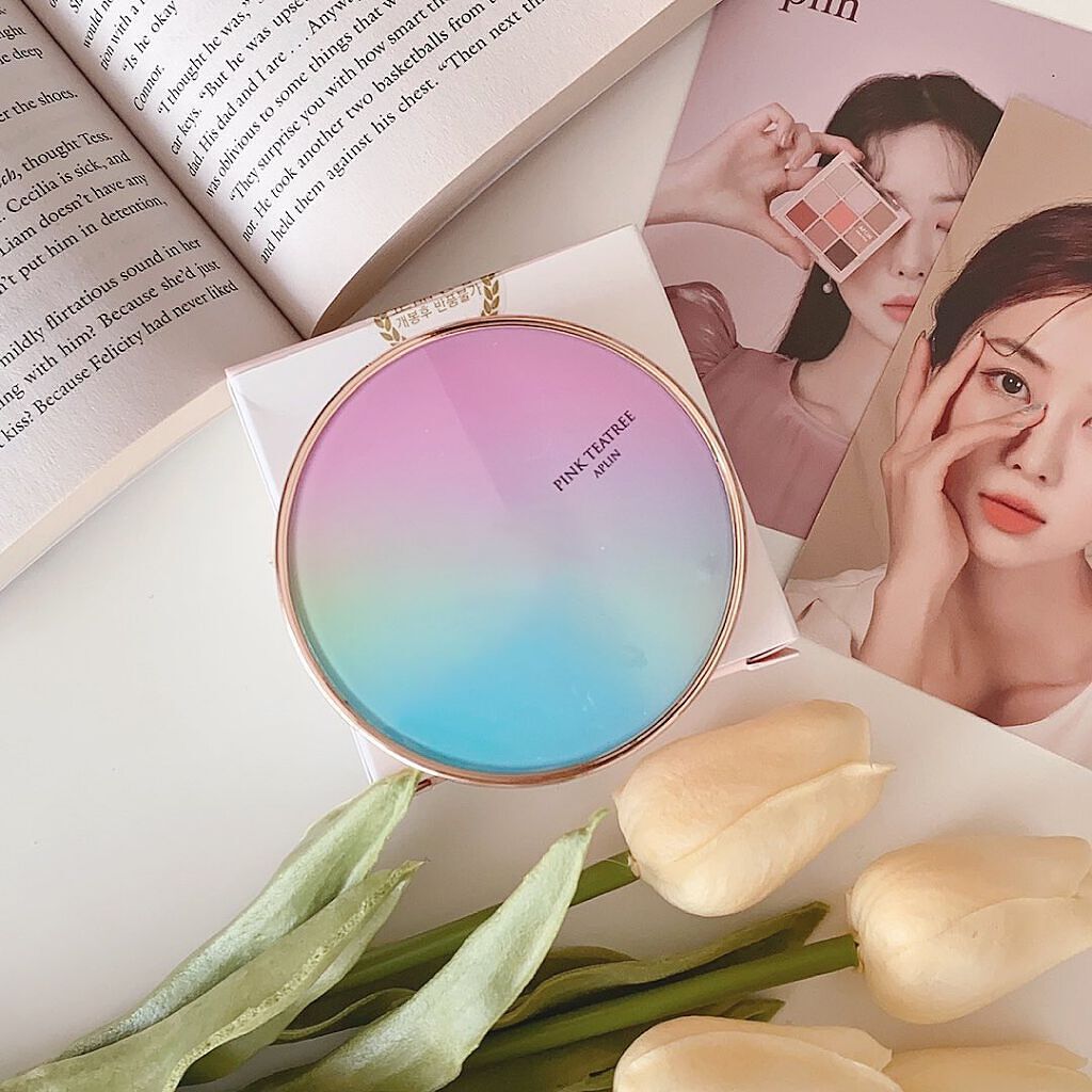 ピンクティーツリーカバークッション/APLIN/クッションファンデーションを使ったクチコミ（1枚目）