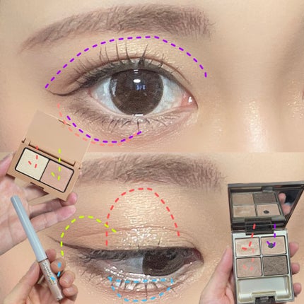 スキンモデリングアイズ/LUNASOL/アイシャドウパレットを使ったクチコミ(3枚目)