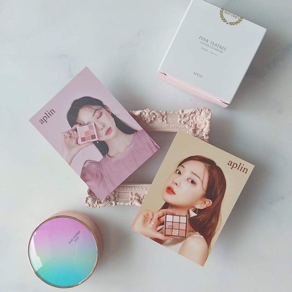 ピンクティーツリーカバークッション/APLIN/クッションファンデーションを使ったクチコミ(6枚目)