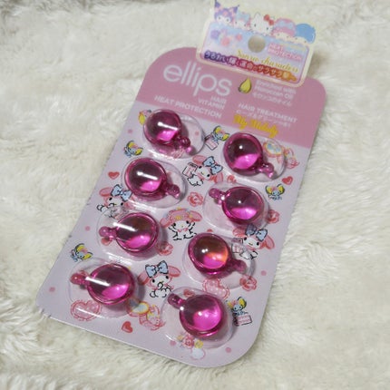 【サンリオ限定デザイン】ellips(エリップス)ヘアオイル シートタイプ8粒 (ピンク/ローズ&グリーンの香り)マイメロ/ellips/ヘアオイルを使ったクチコミ(1枚目)