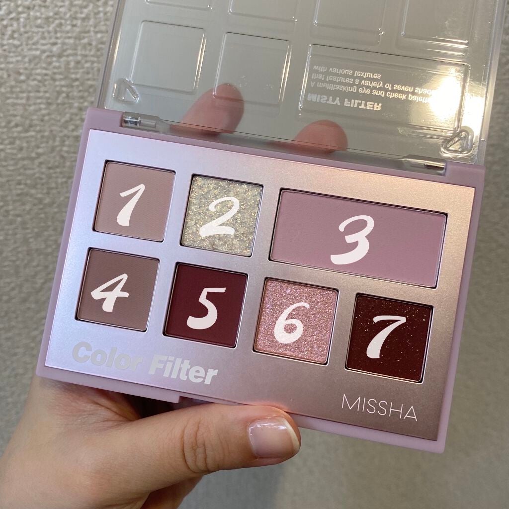 カラーフィルターシャドウパレット(ラインフレンズエディション)/MISSHA/アイシャドウパレットを使ったクチコミ(2枚目)