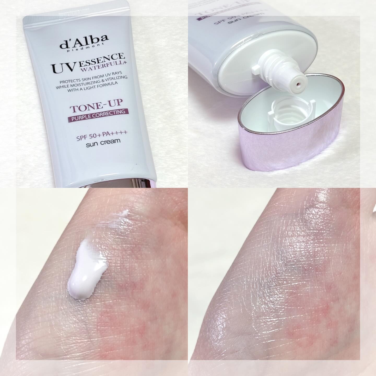 ダルバ ウォータフル トーンアップ サンクリーム(パープル)/ダルバ/日焼け止めクリームを使ったクチコミ（3枚目）