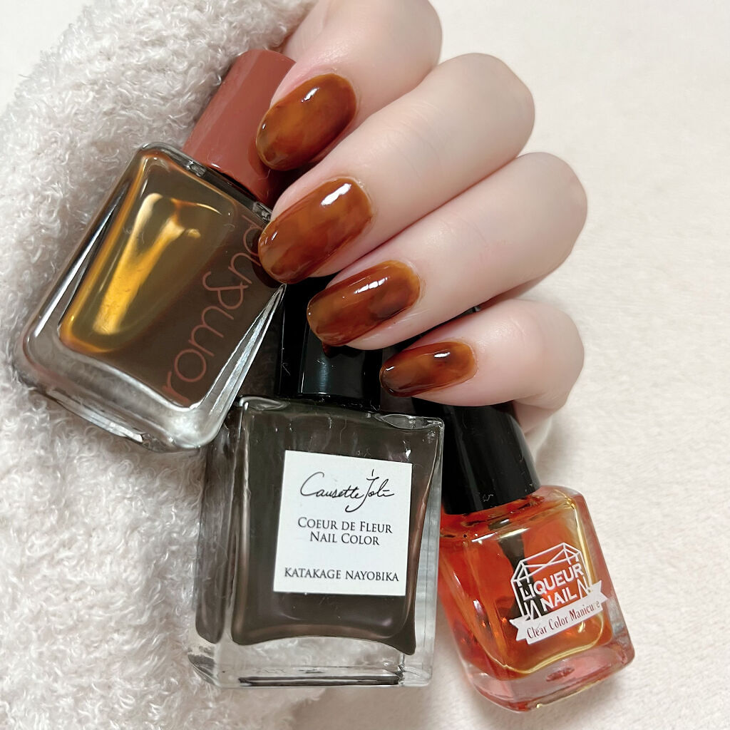 #セルフネイル,#べっこうネイルのネイルデザイン