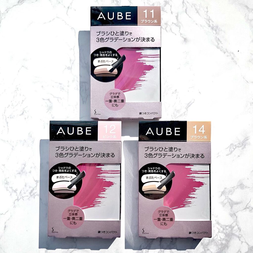 AUBE ブラシひと塗りで3色グラデーションが決まる14 ブラウン系 楽天市場】ソフィーナ オーブ ブラシひと塗りシャドウN 14