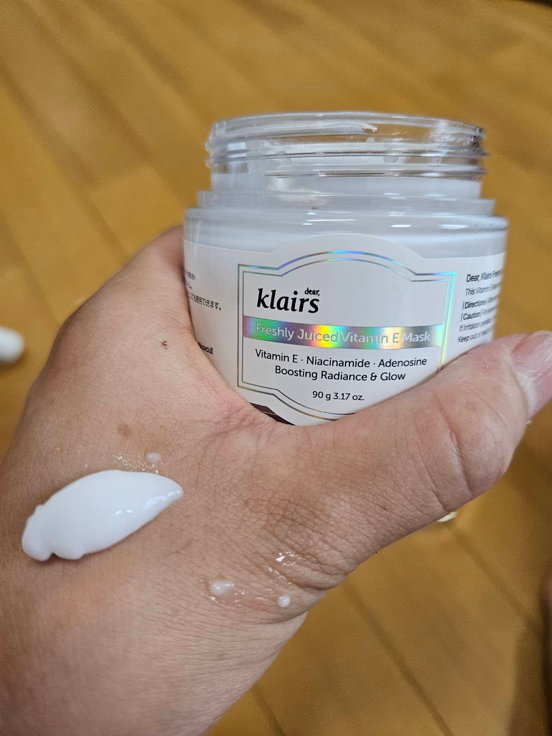 フレッシュリージュースドビタミンEマスク(90g)/Klairs/フェイスクリームを使ったクチコミ(2枚目)