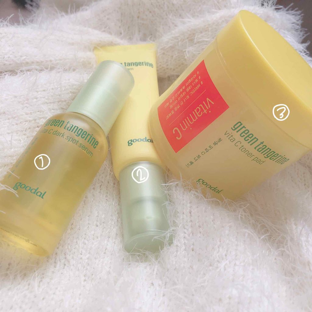 グリーンタンジェリン ビタC ダークスポットケアセラム/goodal/美容液を使ったクチコミ(1枚目)
