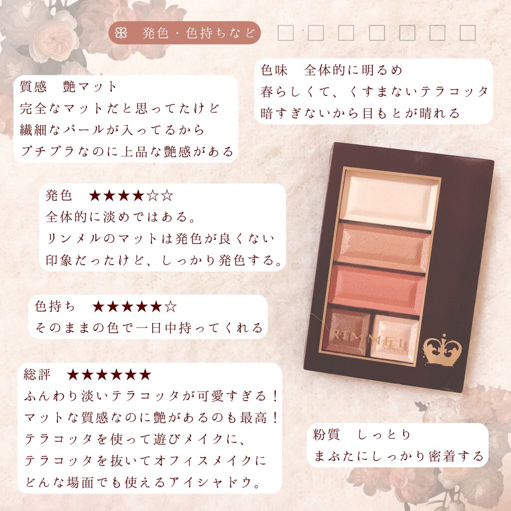 ショコラスウィート アイズ ソフトマット/リンメル ロンドン/アイシャドウパレットを使ったクチコミ(3枚目)