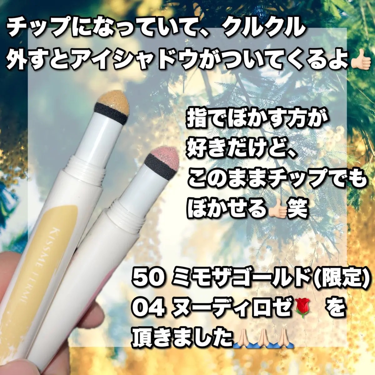 クッションチップアイカラーN 04 ヌーディロゼ/キスミー フェルム/単色アイシャドウを使ったクチコミ（2枚目）