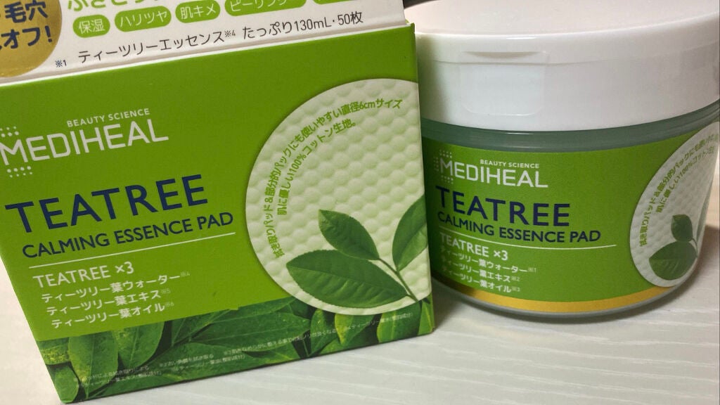 ティーツリーカーミングエッセンスパッド/MEDIHEAL/トナーパッドを使ったクチコミ(1枚目)