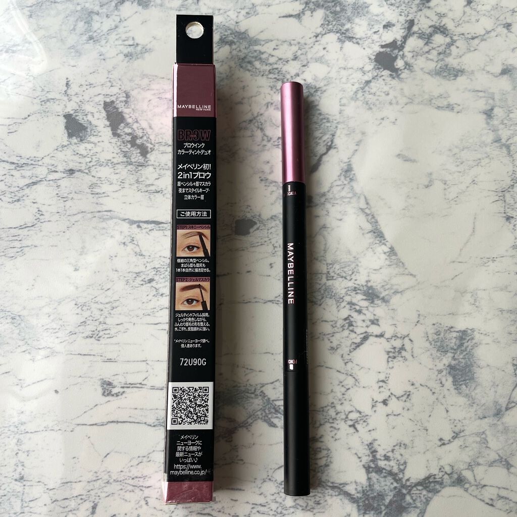 ブロウインク カラーティントデュオ/MAYBELLINE NEW YORK/眉ティントを使ったクチコミ（2枚目）