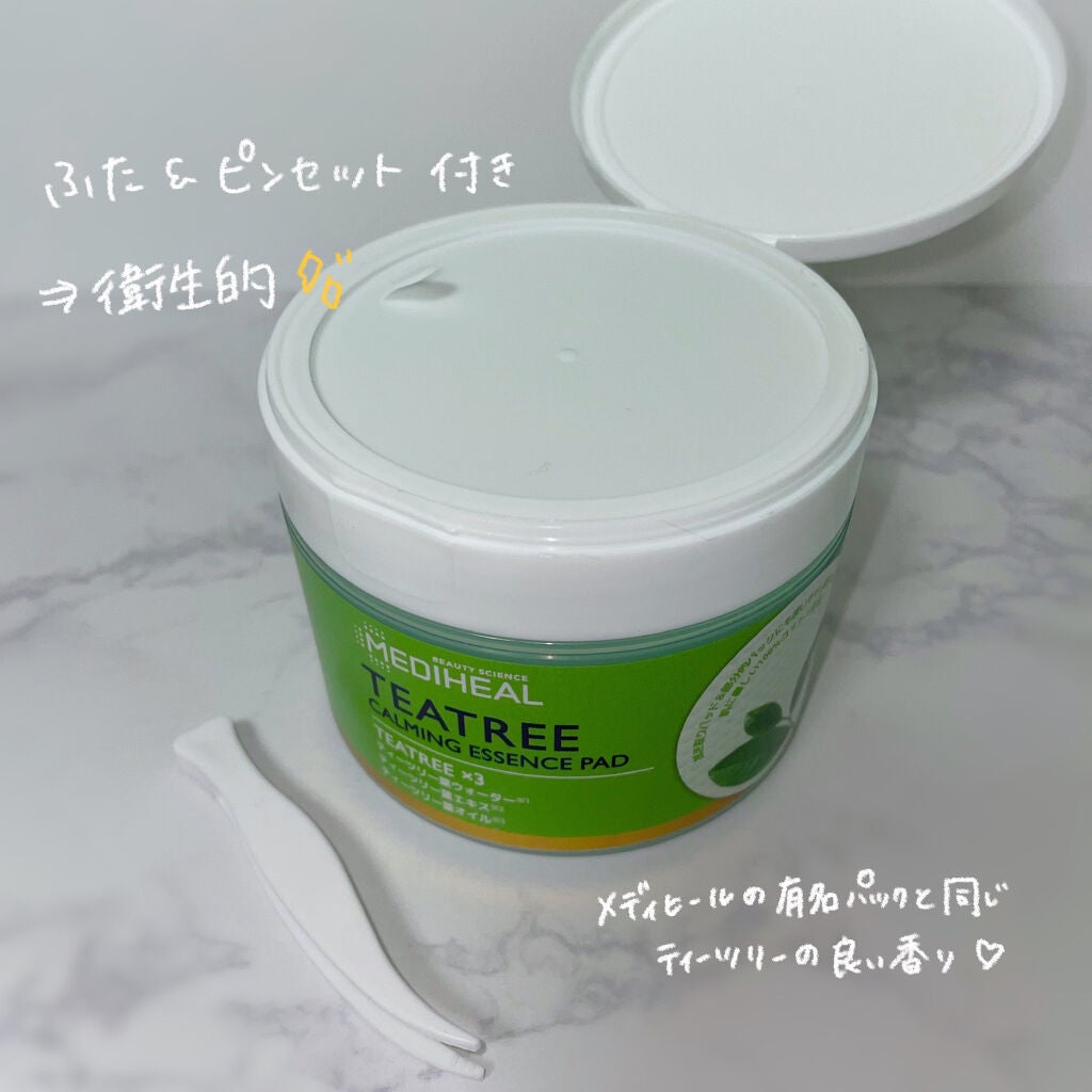 ティーツリーカーミングエッセンスパッド/MEDIHEAL/トナーパッドを使ったクチコミ(3枚目)