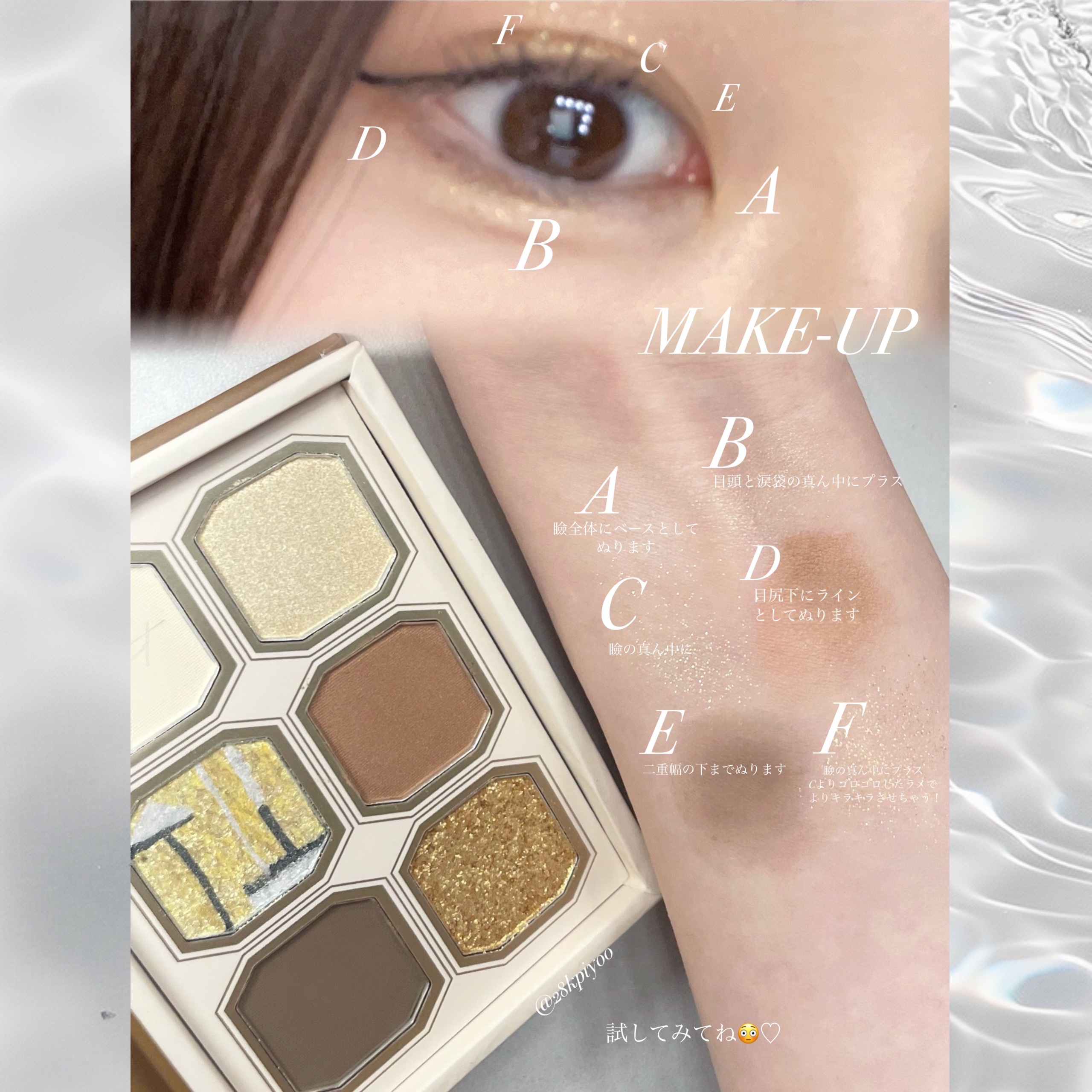 絵画アイシャドウパレット/MilleFée/アイシャドウパレットを使ったクチコミ（3枚目）