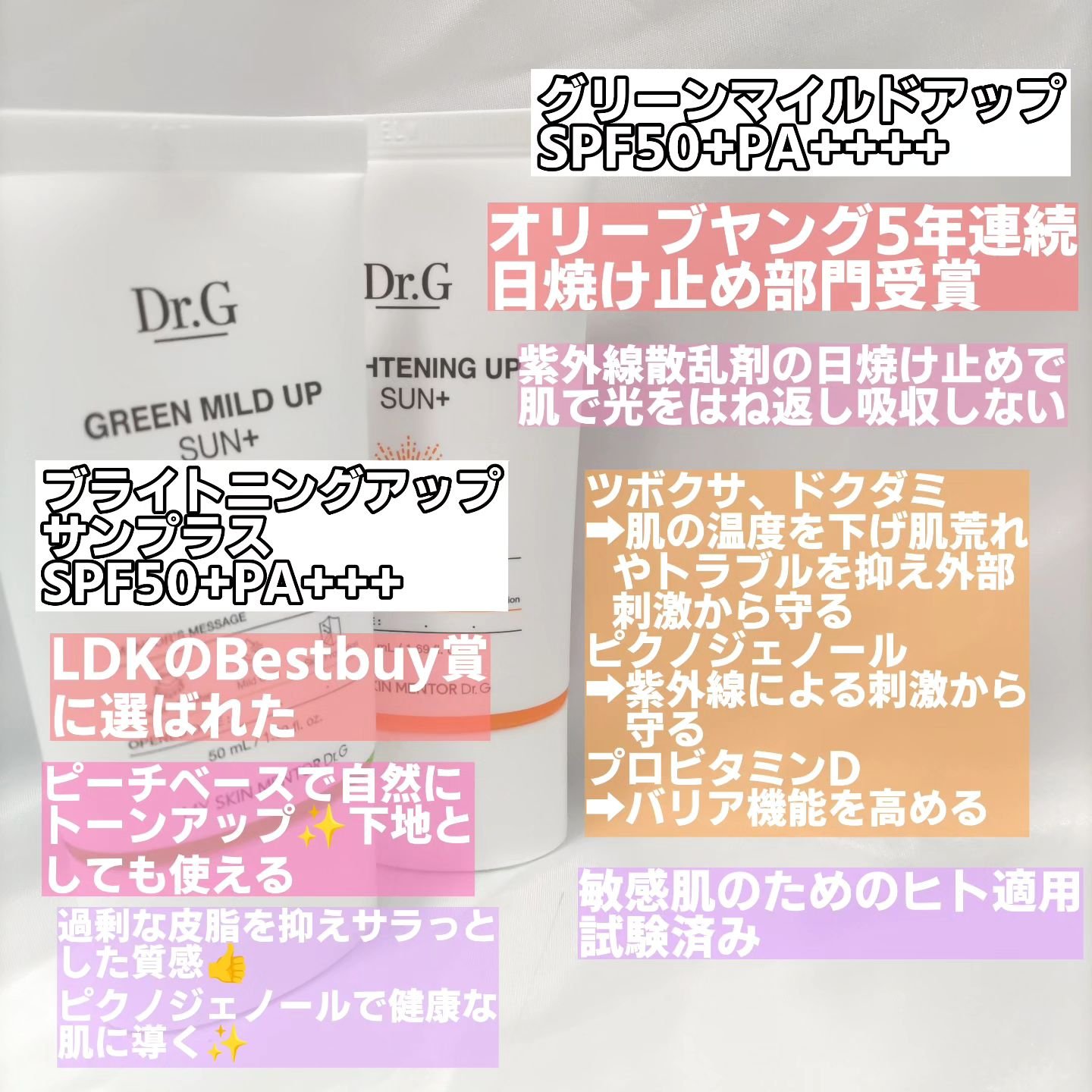 ブライトニングアップサンプラス/Dr.G/日焼け止めクリームを使ったクチコミ（3枚目）