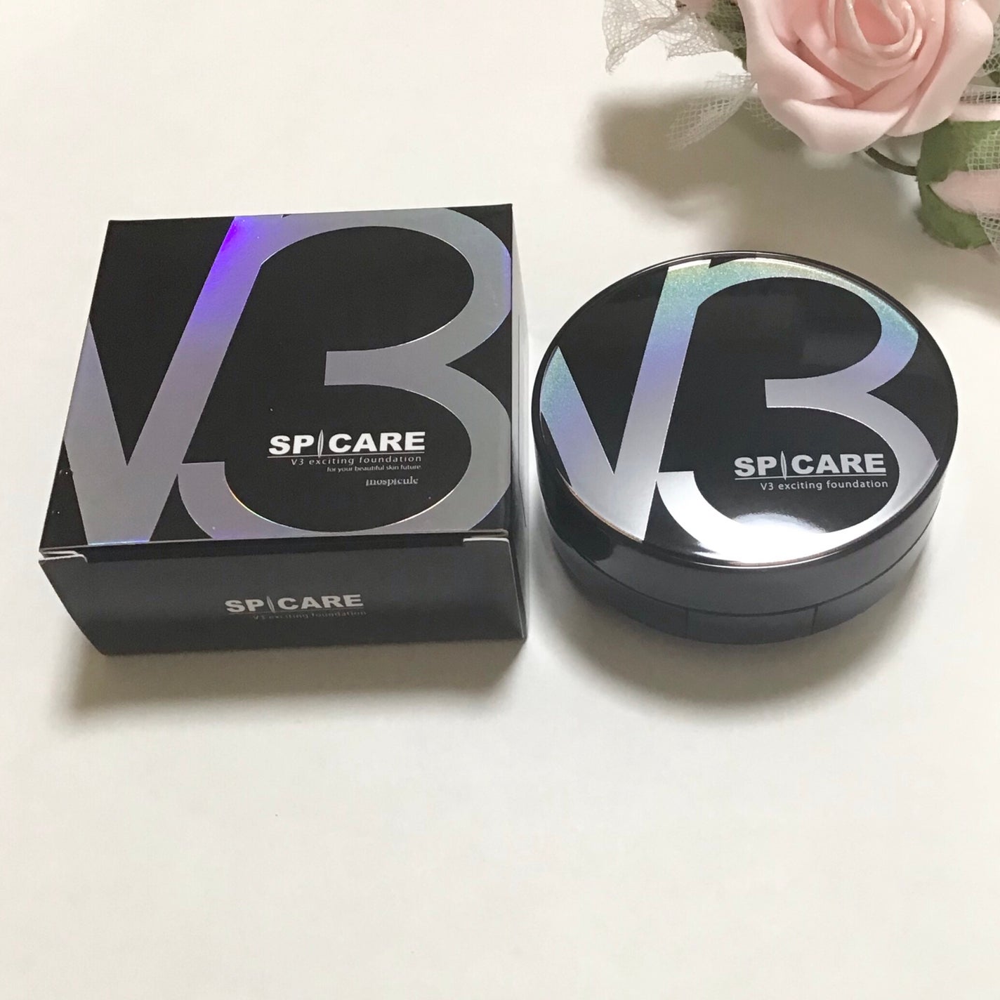 V3 エキサイティングファンデーション/SPICARE/クッションファンデーションを使ったクチコミ(1枚目)