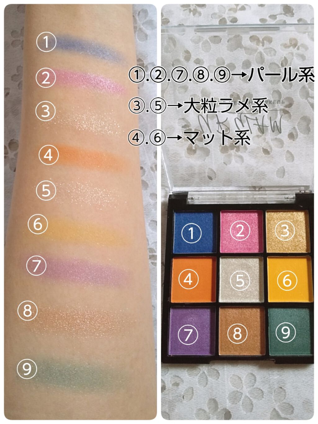 UR GLAM　BLOOMING EYE COLOR PALETTE/U R GLAM/アイシャドウパレットを使ったクチコミ（2枚目）