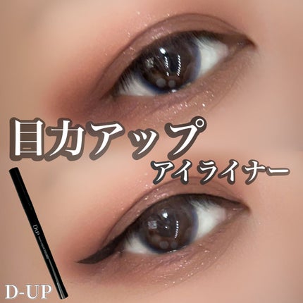 シルキーリキッドアイライナーWP BK 漆黒ブラック/D-UP/リキッドアイライナーを使ったクチコミ(1枚目)