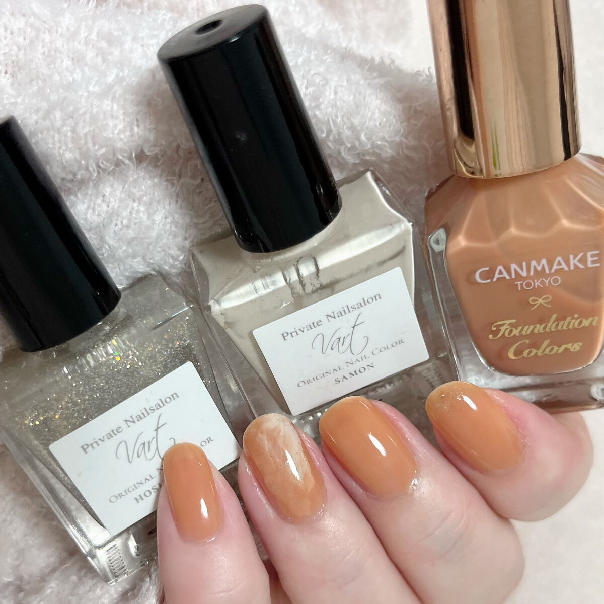 ファンデーションカラーズ 07 ミルキーオレンジ/キャンメイク/マニキュアを使ったクチコミ（1枚目）