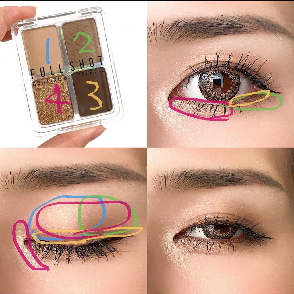 フルショット ルーティーン アイパレット/A’pieu/アイシャドウパレットを使ったクチコミ（3枚目）