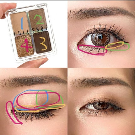 フルショット ルーティーン アイパレット/A’pieu/アイシャドウパレットを使ったクチコミ(3枚目)