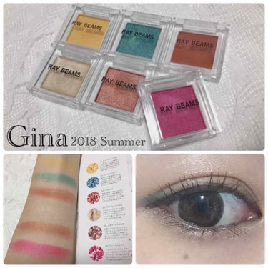 
❁Gina 2018 Summer
     Ray BEAMSシングルカラーパレット

✼••┈┈┈┈┈┈┈┈┈┈┈┈┈┈┈┈••✼

夏カラーのアイシャドウ！！
とっても可愛いし発色も良い！！！
