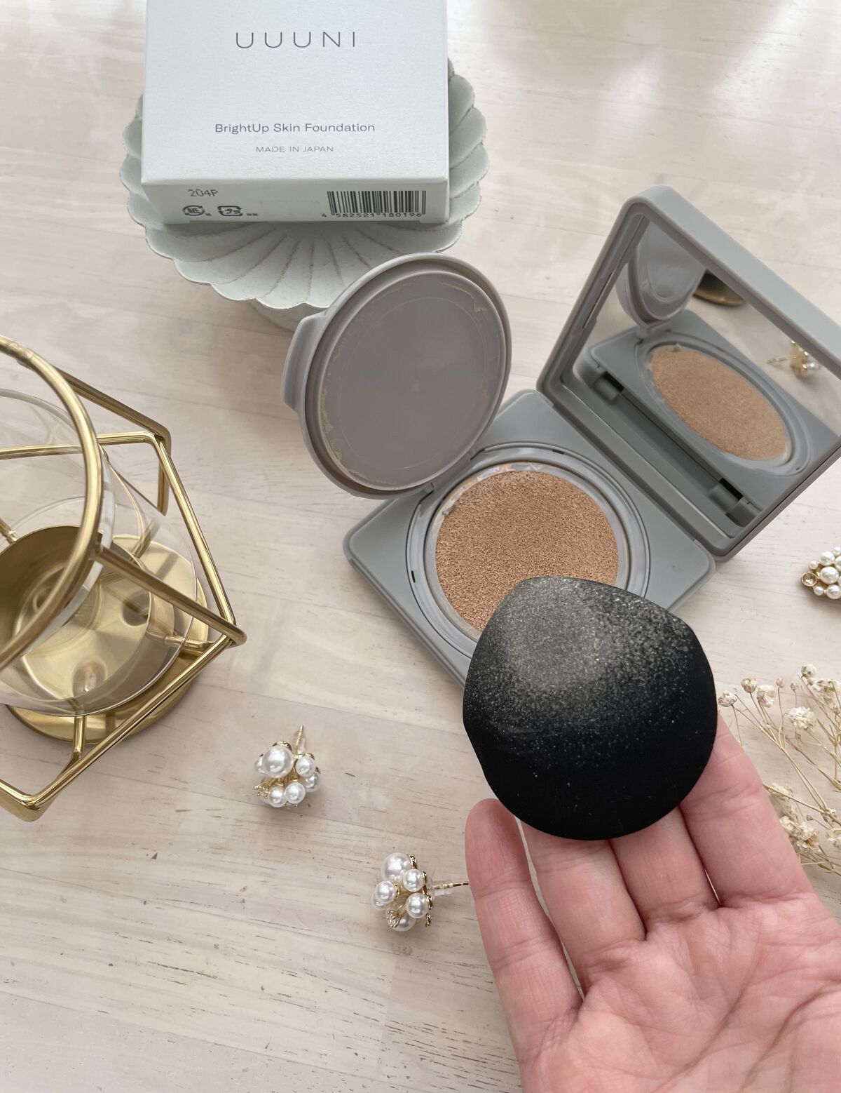 ブライトアップスキンファンデーション/UUUNI/クッションファンデーションを使ったクチコミ（2枚目）
