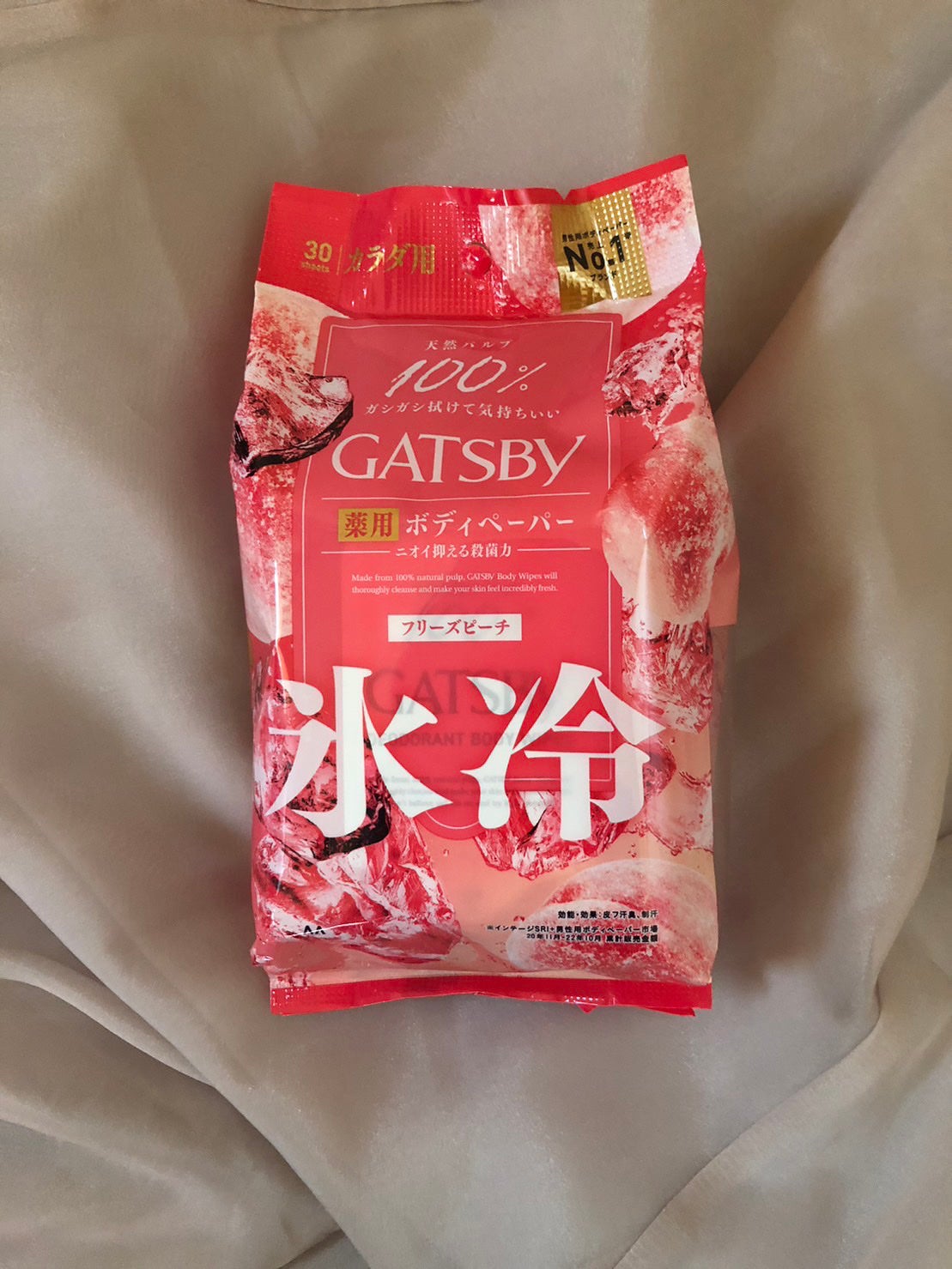 アイスデオドラント ボディペーパーN フリーズピーチ/ギャツビー/ボディシートを使ったクチコミ(1枚目)