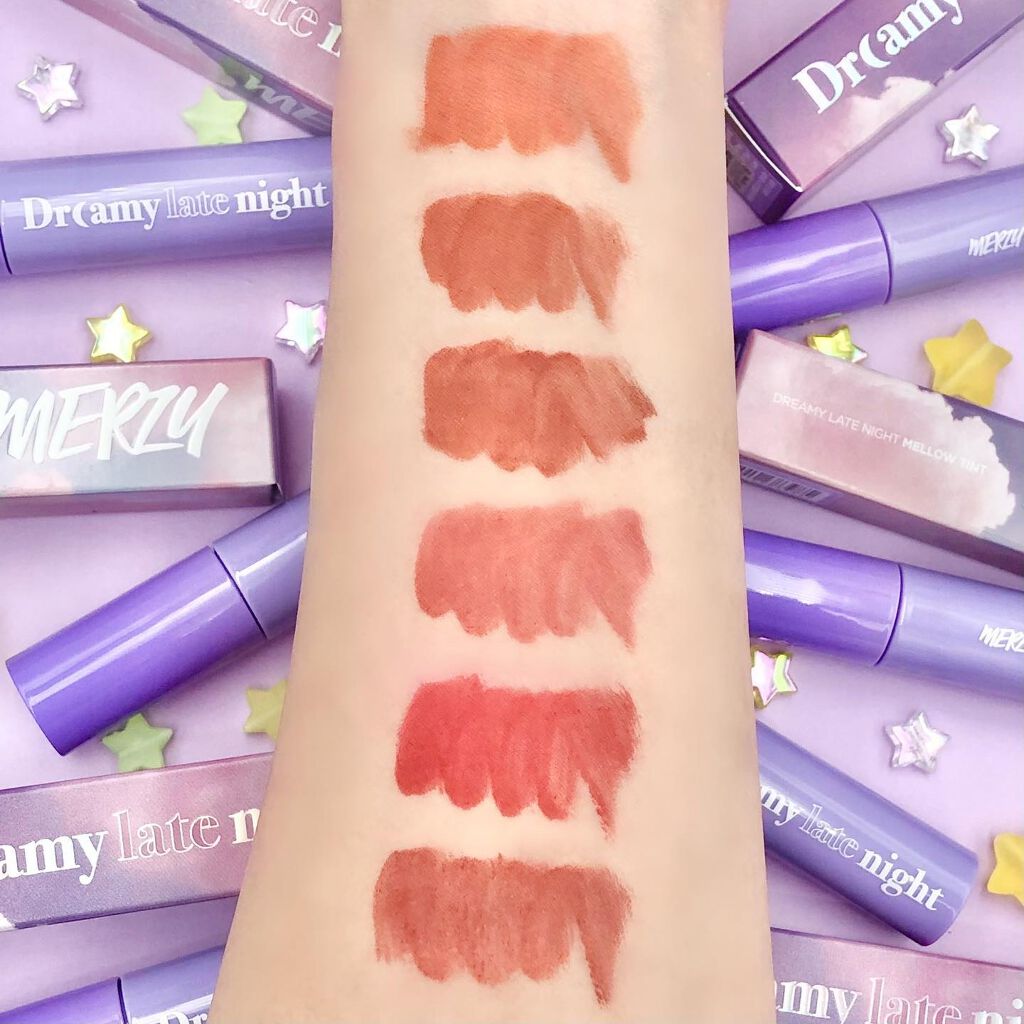 ドリーミーレイトナイト メロウティント/MERZY/リップティントを使ったクチコミ(4枚目)