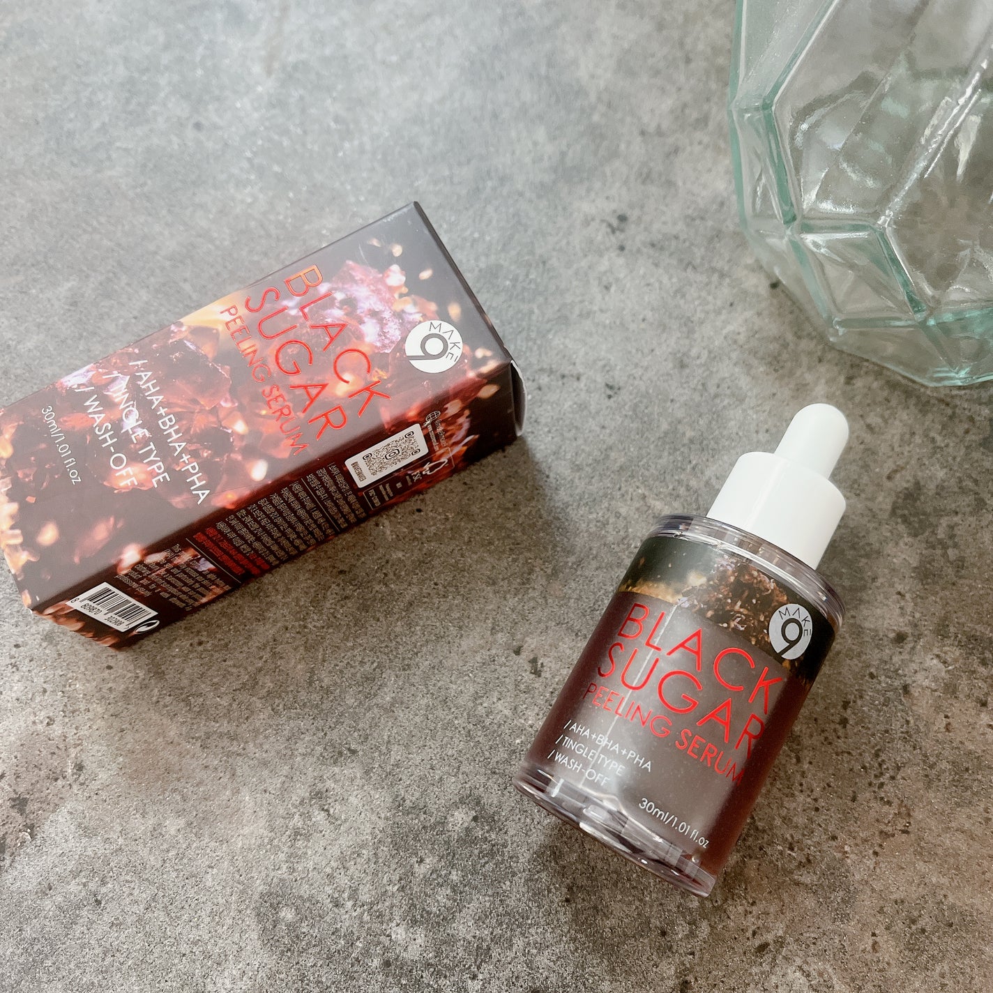 ブラックシュガーピーリングセラム/MAKE9/美容液を使ったクチコミ(1枚目)