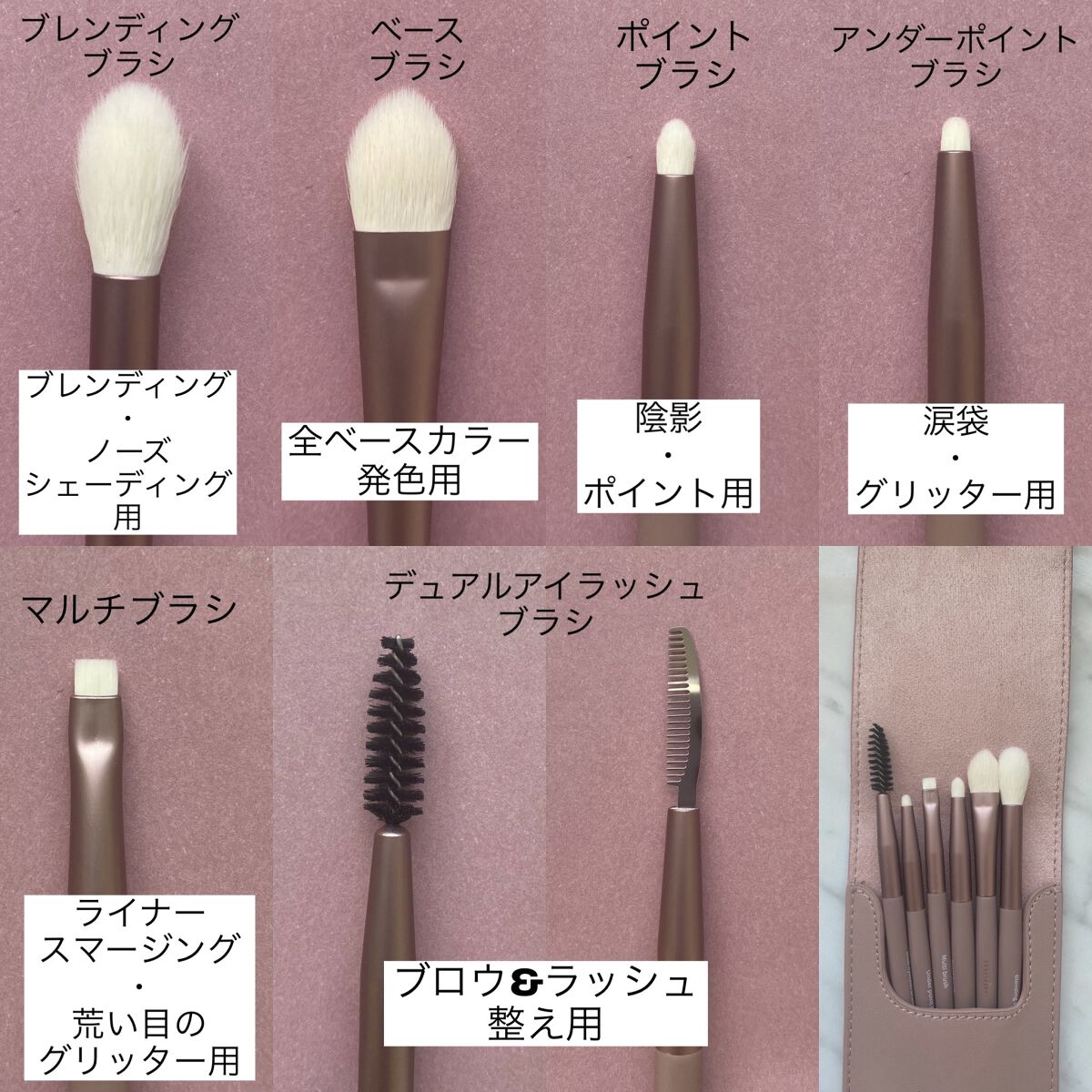 アイトライアルキット/mude/メイクブラシを使ったクチコミ（3枚目）