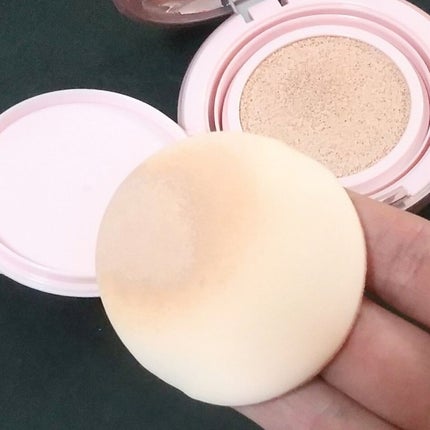 ハイパーカバーフィットクッション ピンク(桜エディション)/APRILSKIN/クッションファンデーションを使ったクチコミ(5枚目)