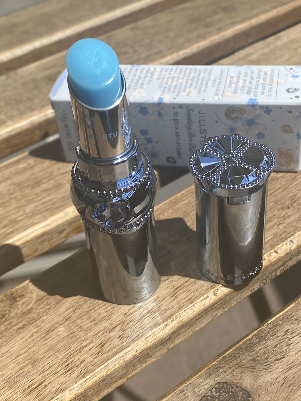 サムシングピュアブルー リップグロウ セラムバーム/JILL STUART/リップバームを使ったクチコミ（1枚目）