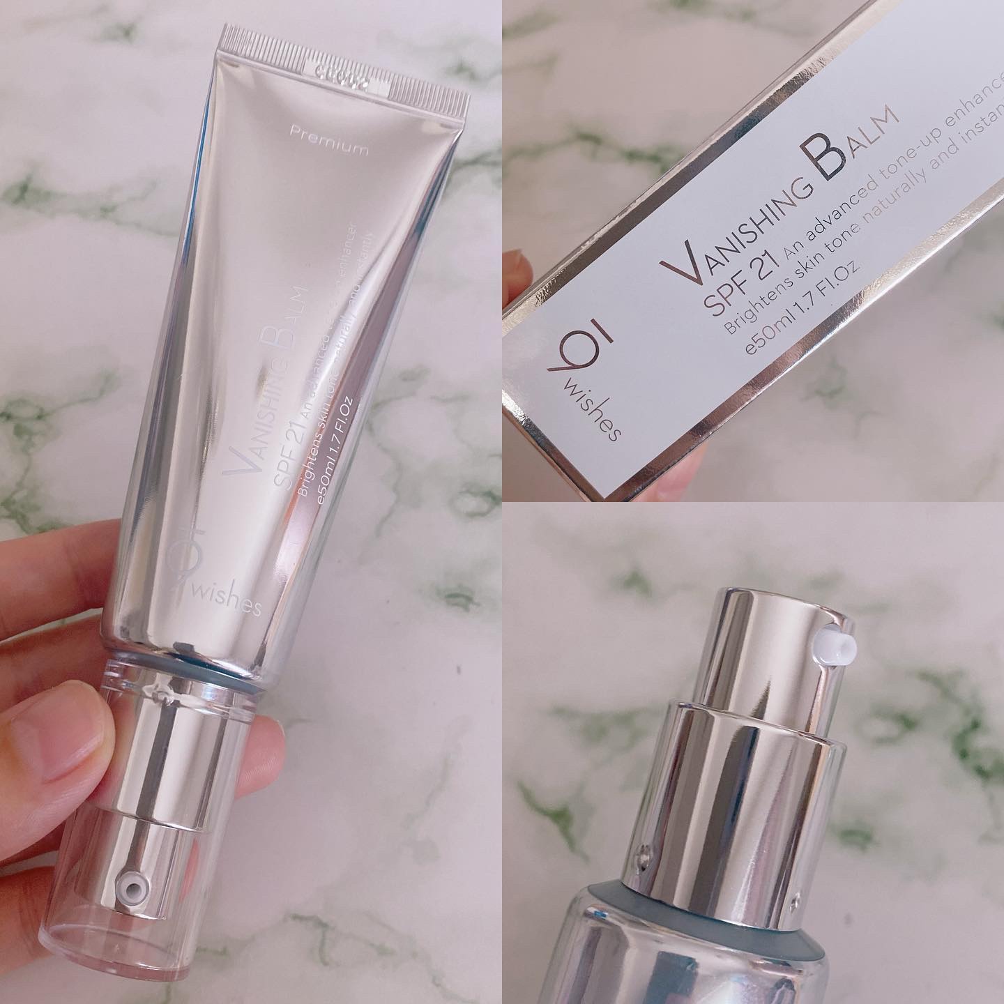 バニシングバーム プレミアム トーンアップ SPF21/9Wishes/化粧下地を使ったクチコミ（2枚目）
