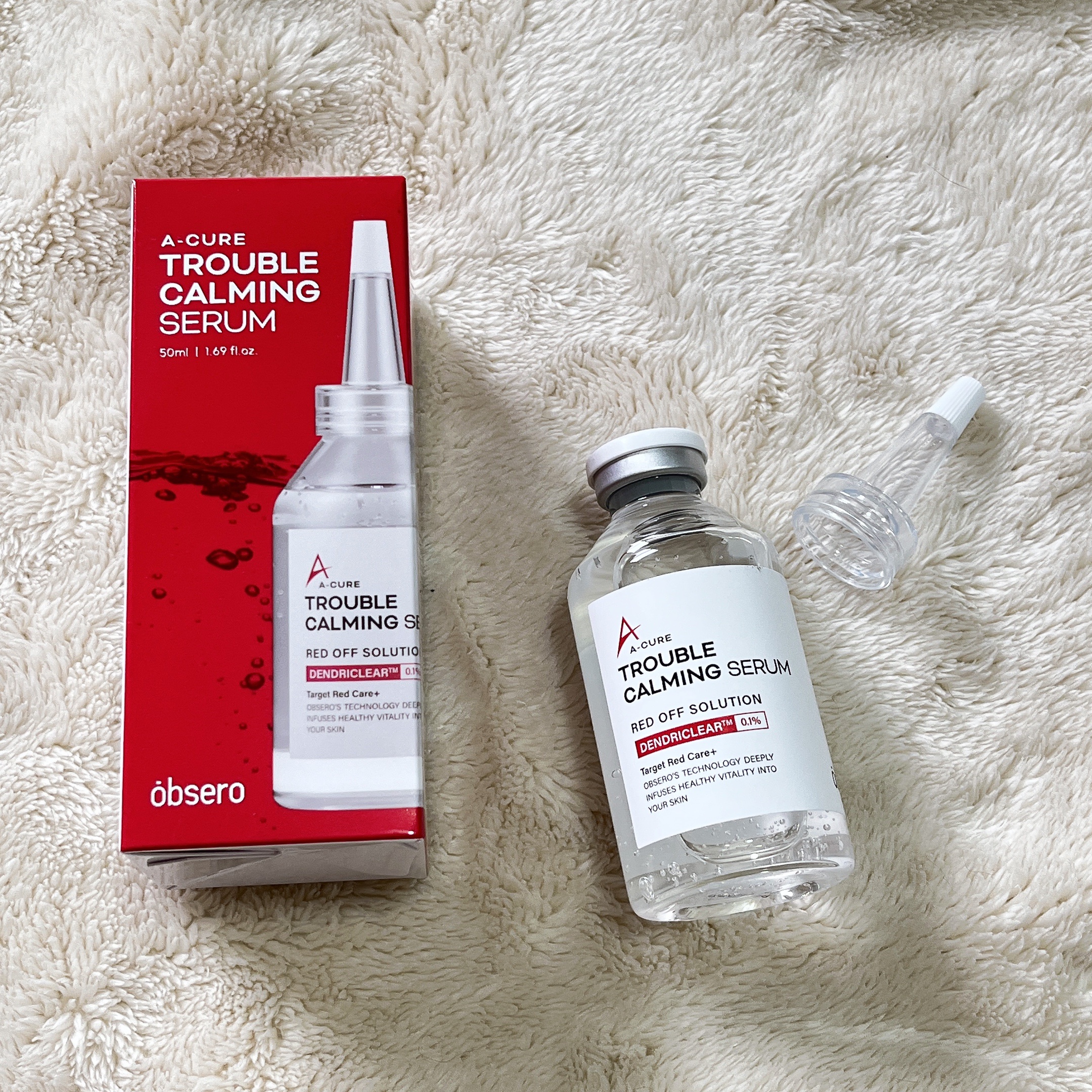 エーキュアトラブルカーミングセラム/obsero/美容液を使ったクチコミ（1枚目）