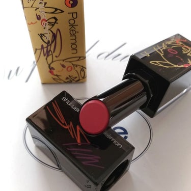 ルージュ アンリミテッド ラッカーシャイン＜2019年クリスマスコフレ限定＞ ロージー ショット/shu uemura/口紅を使ったクチコミ（2枚目）