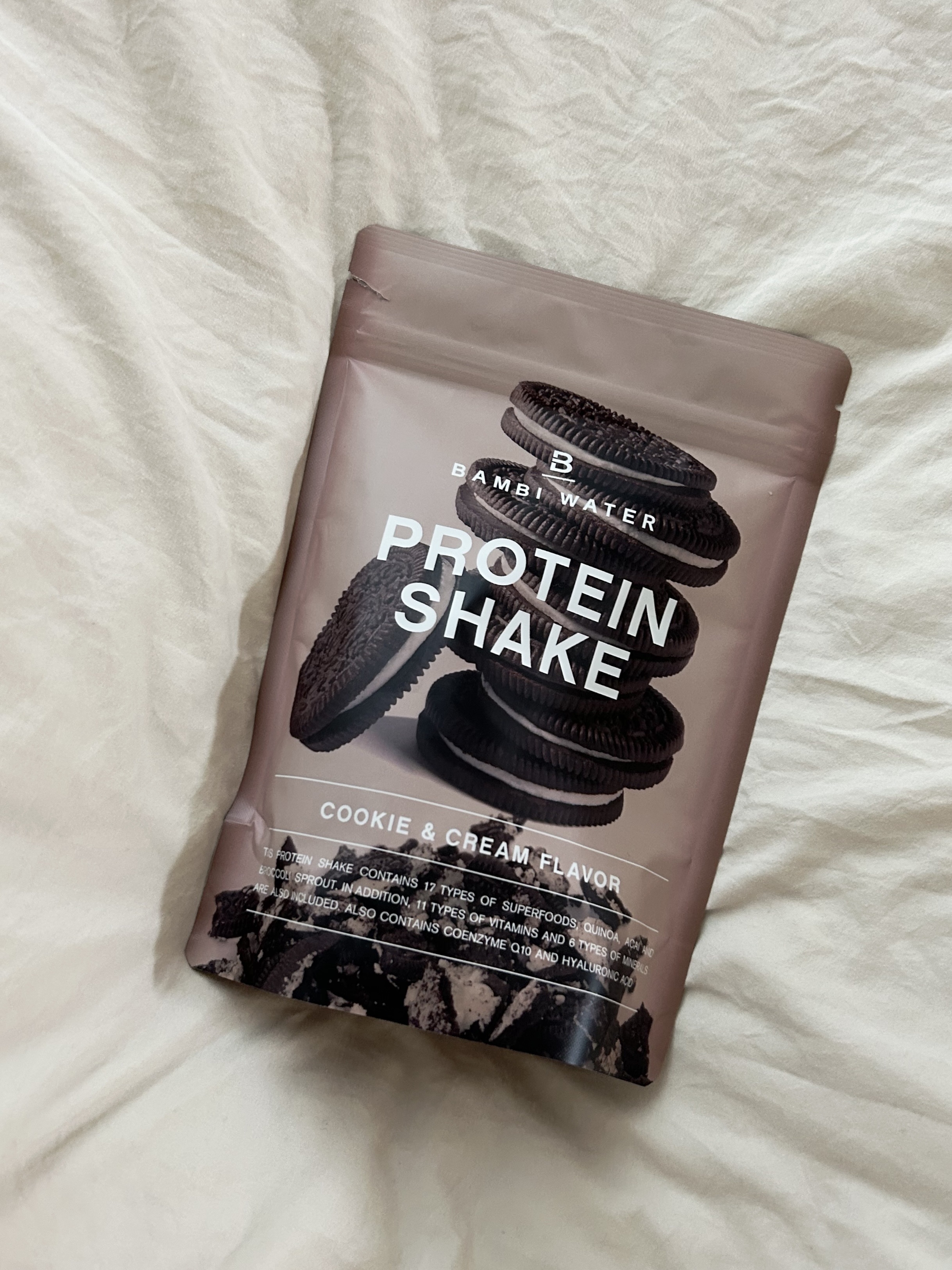 プロテインシェイク クッキー&クリーム/BAMBI WATER/ソイプロテインを使ったクチコミ（1枚目）