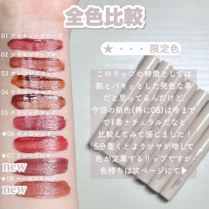 ジューシーリップティント/キャンメイク/口紅を使ったクチコミ(5枚目)