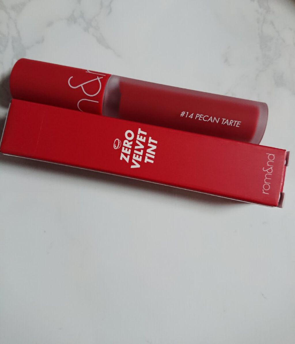 ゼロベルベットティント 14 ピーカンタルト(PEACAN TARTE)/rom&nd/リップティントを使ったクチコミ（1枚目）