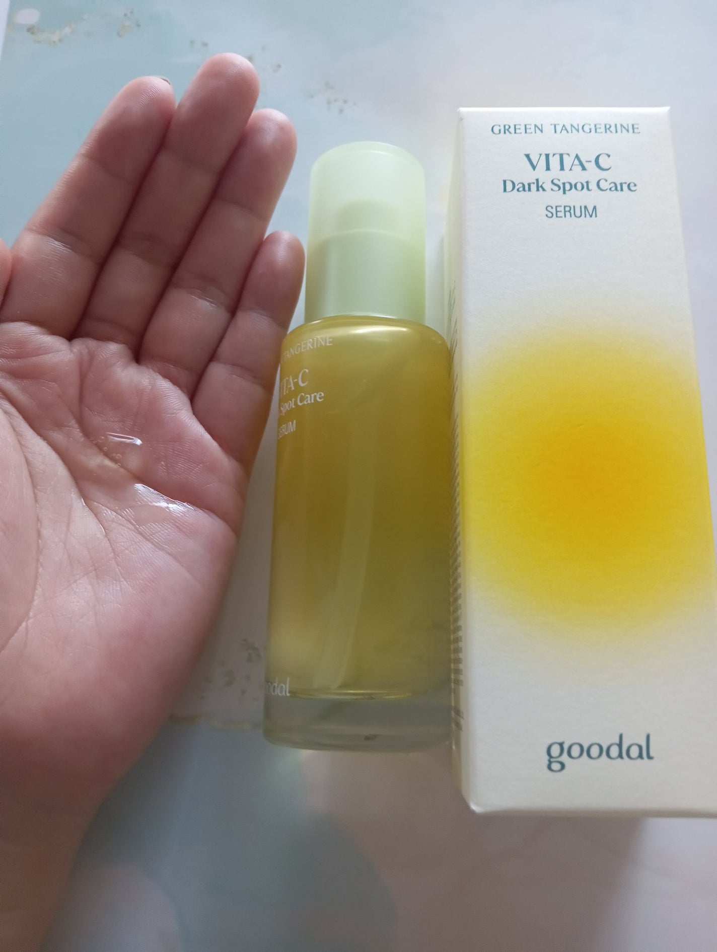 グリーンタンジェリン ビタC ダークスポットケアセラム/goodal/美容液を使ったクチコミ(1枚目)