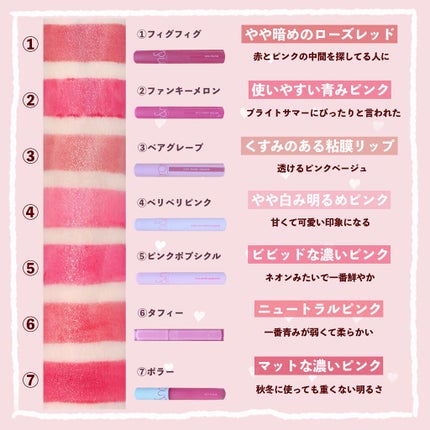 ジューシーラスティングティント/rom&nd/リップティントを使ったクチコミ(2枚目)