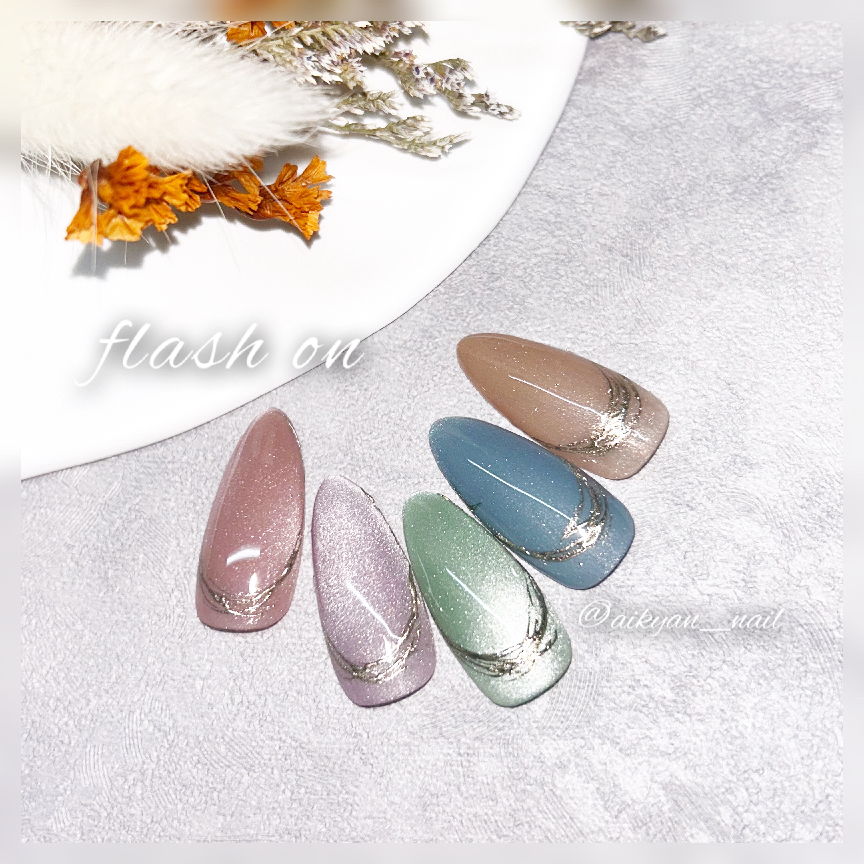 マグネティックアートジェル プレミアムシルキー/mon petit lapin/ジェルネイルを使ったクチコミ（3枚目）