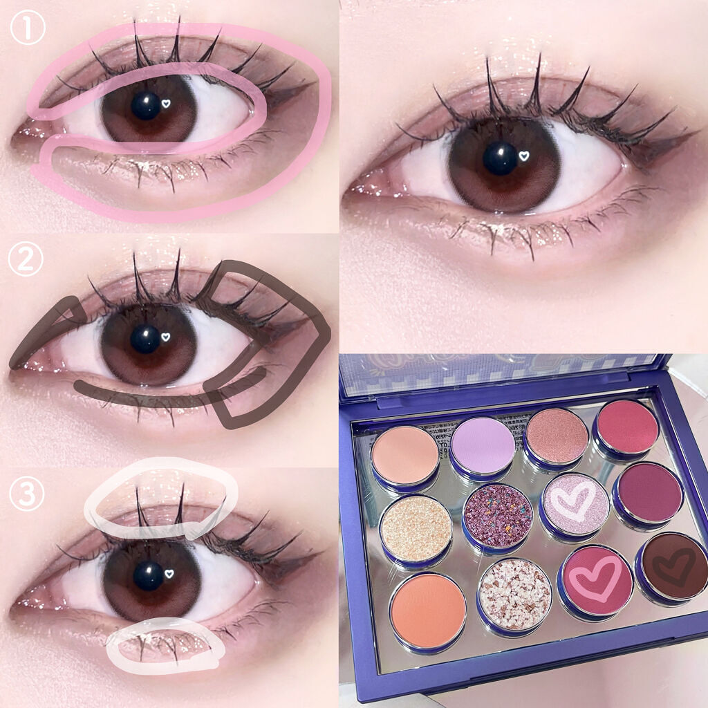 ダイヤモンドシリーズ 星空リキッドアイシャドウ/ZEESEA/リキッドアイシャドウを使ったクチコミ（3枚目）