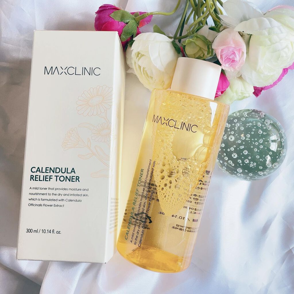 カレンデュラリリーフトナー/MAXCLINIC/化粧水を使ったクチコミ（1枚目）