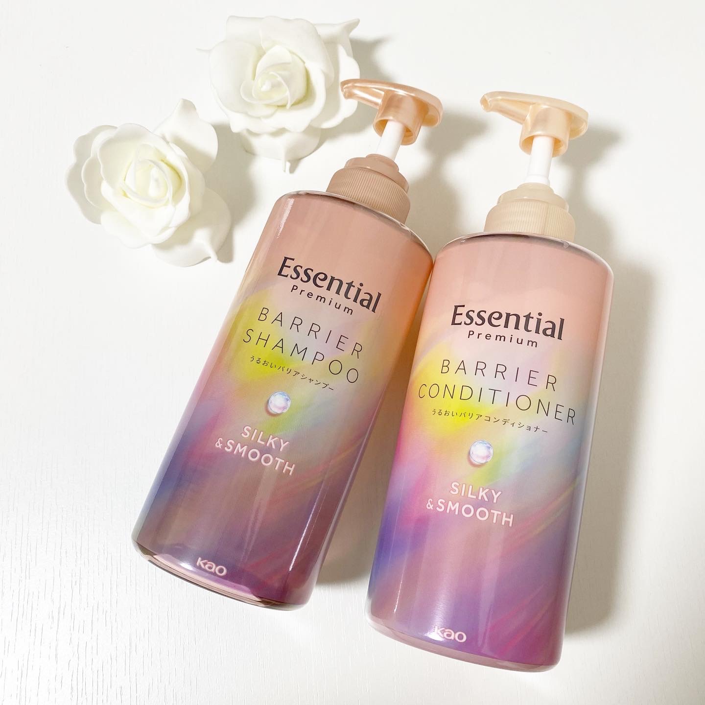 エッセンシャルプレミアム バリアシャンプー・コンディショナー シルキー＆スムース/エッセンシャル/市販シャンプーを使ったクチコミ（1枚目）