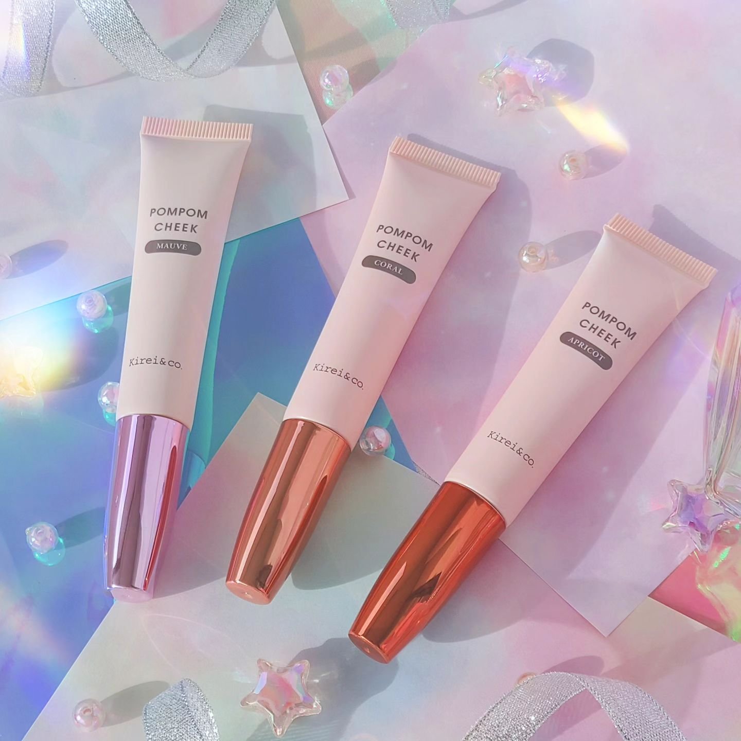 キラキラポムポムチーク/Kirei&co./リキッドチークを使ったクチコミ（1枚目）