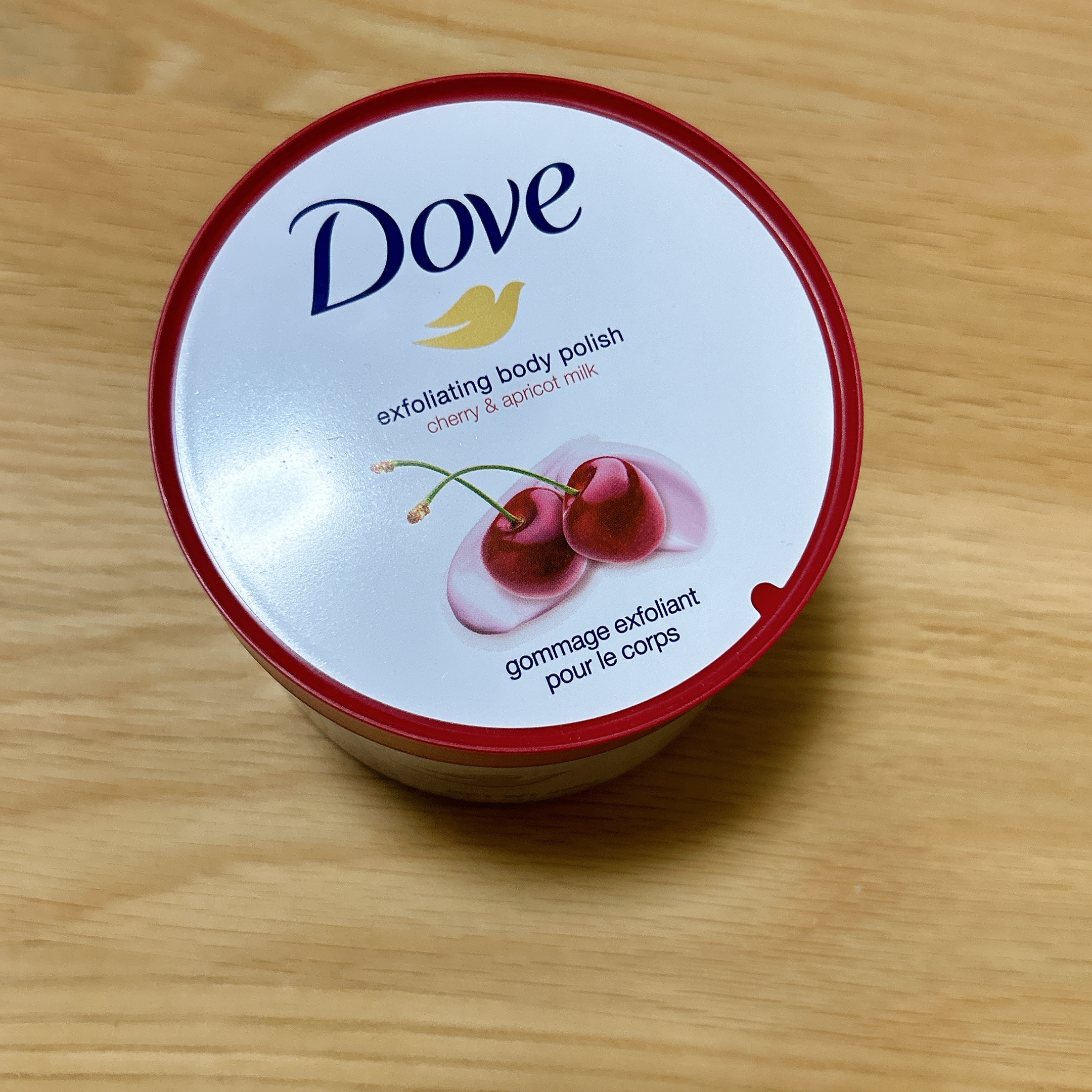 ダヴ ふわとろ　クリーミースクラブ チェリー＆アプリコットミルク/ダヴ/ボディスクラブを使ったクチコミ（1枚目）