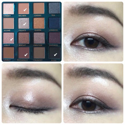 Love In London 16 Color Eyeshadow Palette/bh cosmetics/アイシャドウパレットを使ったクチコミ(7枚目)